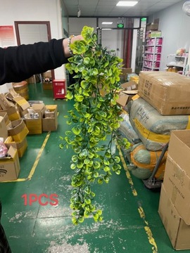 ИСКУССТВЕННЫЙ ЭВКАЛИПТ Подвесное растение до 85 см БОЛЬШОЕ РЕАЛИСТИЧНОЕ украшение XL