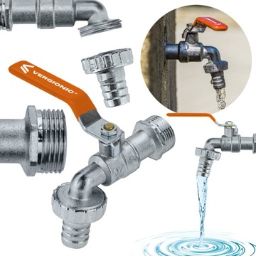 FAP, КРАН ШАРОВОЙ, СЛИВНОЙ, садовый, M 3/4