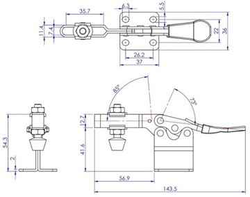 Зажим Зажим Быстроразъемный зажим 201BHB 90 кг