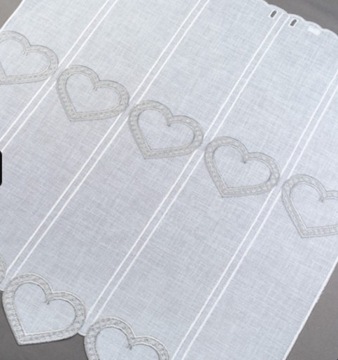 FIRANKA ZAZDROSKA HAFTOWANA WHITE I GREY 90 cm