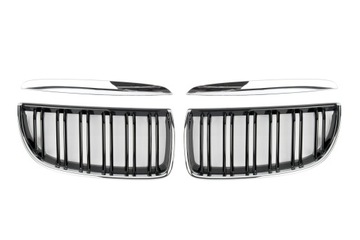 Atrapa Nerki Grill BMW 3 E90 E91 Czarny Połysk + Chrom