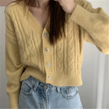 Sweater Cardigan Tops 2021 Korean Fashionable Wome