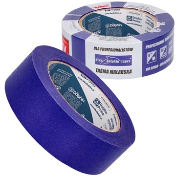 TAŚMA MALARSKA NIEBIESKA BLUE DOLPHIN 30 mm x 50 METRÓW MOCNA NIE PRZYWIERA
