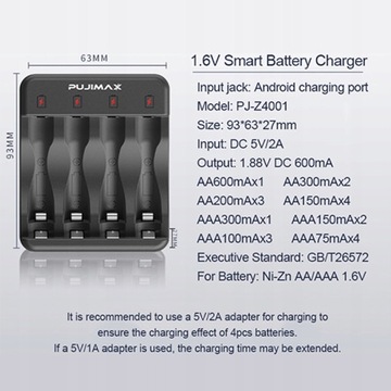 Для Ni-Zn аккумуляторов Smart Fast с 4 слотами