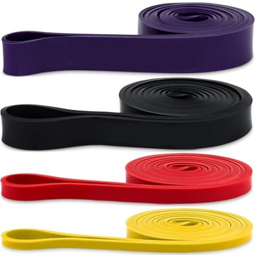 GUMY DO ĆWICZEŃ OPOROWE POWER BANDS - ZESTAW 4 SZT