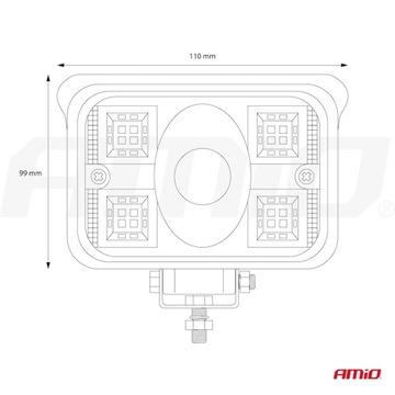 РАБОЧАЯ ЛАМПА ГАЛОГЕННАЯ ПОИСК 9-36В 17xLED 3400LM