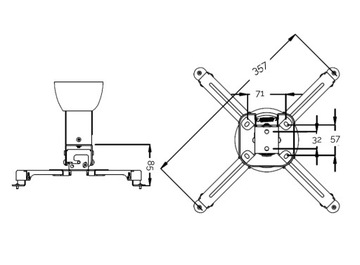 UCHWYT DO PROJEKTORA SUPREMA SPIDER SMALL 4060 BLK