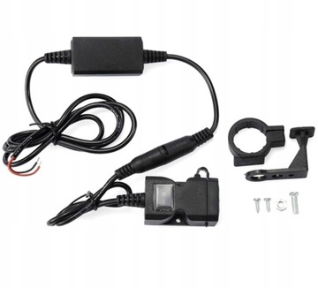 ВОДОНЕПРОНИЦАЕМОЕ ЗАРЯДНОЕ УСТРОЙСТВО ДЛЯ МОТОЦИКЛА 2x USB