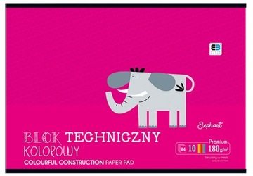 BLOK TECHNICZNY A4 KOLOROWY B&B PREMIUM WZÓR 3