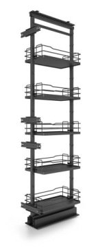 ГРУЗОВАЯ КОРЗИНА 40 MAXI Full Bottom, 5 полок, антрацит