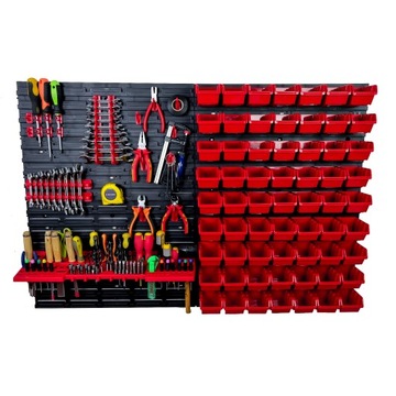 Доска для инструментов 115x78 см | 63 кюветы | стена