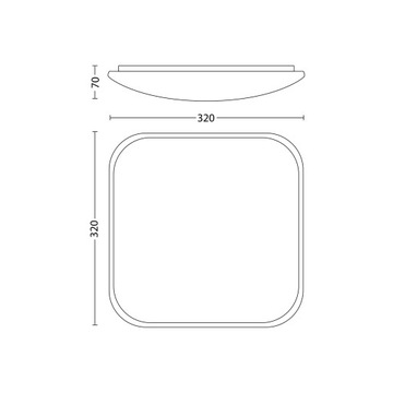 Накладной светодиодный потолочный светильник 4000K Белый PHILIPS MAUVE 2000лм 17Вт