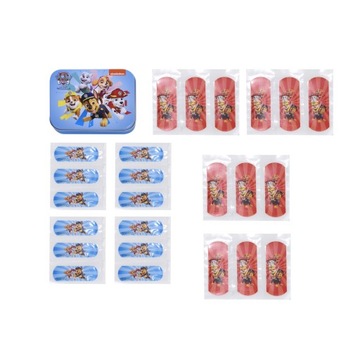 Paw Patrol plastry opatrunkowe dla dzieci 24 szt w metalowym super pudełku