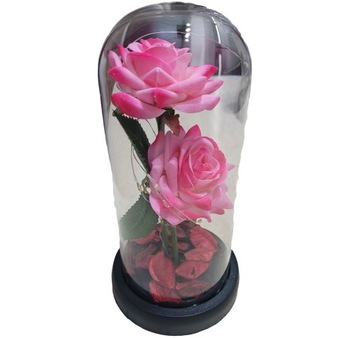 Роза в стекле с подсветкой Волшебный вечный цветок в подарок для нее