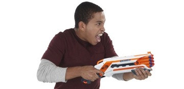 NERF ДРОБОВИК ROUGH CUT GUN + МИШЕННЫЙ ЩИТ + 30 СТРЕЛ