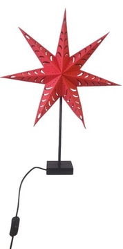LAMPKA STOJĄCA AŻUROWA GWIAZDA ŚWIECĄCA OZDOBA LAMPION 45 CM WZ.3