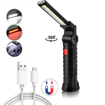 СВЕТОДИОДНАЯ ЛАМПА ДЛЯ МАСТЕРСКОЙ МОЩНЫЙ ФАКЕЛ С USB-МАГНИТОМ 5 РЕЖИМОВ СВЕТА