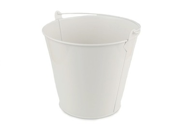 WIADERKO DONICZKA OSŁONKA doniczki białe 16 cm