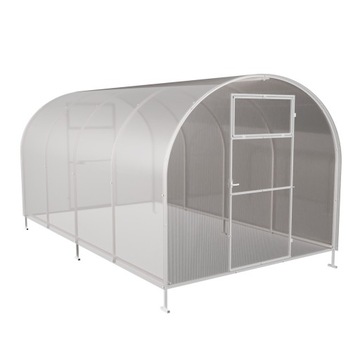 Теплица из поликарбоната Садовый туннель 2,4х4, профили поликарбонат 20х20 4мм