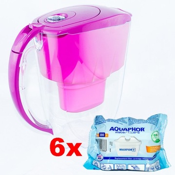 Dzbanek filtrujący Aquaphor Fresh Fuksja 6x Maxfor