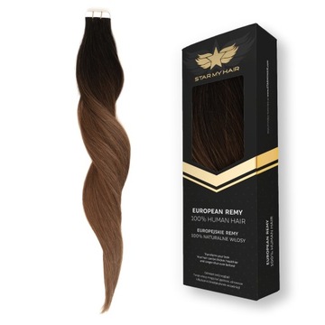OMBRE - TAPE ON włosy naturalne Kanapki 50cm GRUBE