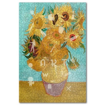 Puzzle drewniane SŁONECZNIKI Vincent van Gogh 700 el wyjątkowe kształty XXL