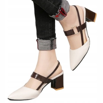 CZÓŁENKA BUTY NA OBCASIE SŁUPKU Damskie Eleganckie