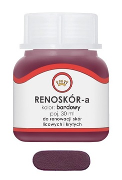 RENOSKÓR FARBA LAKIER DO SKÓRY BORDOWY