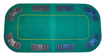 Składany blat do gry pokera 160 x 80 cm Zielony