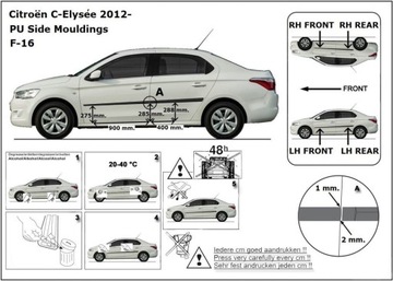 LIŠTA BOČNÍ CITROEN C-ELYSEE 2012