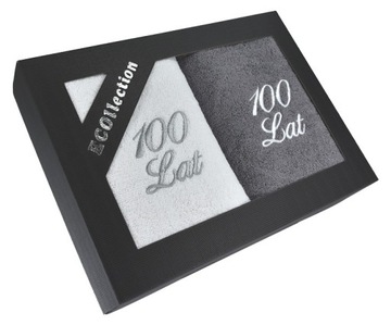 RĘCZNIKI 100 LAT URODZNIY ELEGANCKI PREZENT