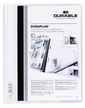 Skoroszyt prezentacyjny Durable Duraplus A4+ biały
