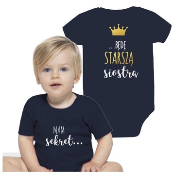 KOSZULKA T-SHIRT BĘDĘ STARSZYM BRATEM SIOSTRĄ 110