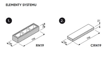 Блочный забор JONIEC RN19 ROMA NOVA - SKRATCH