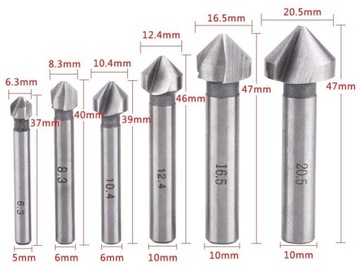 СЧЕТЧИК ДЛЯ СРАБОТКИ ФАСКИ WAART СЧЕТЧИК ДЛЯ СВЕРЛ ПО МЕТАЛЛУ НАБОР НАБОР 6 шт.