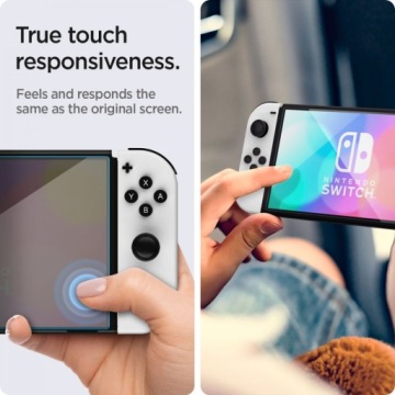 2 защитных стекла Spigen для Nintendo Switch Oled