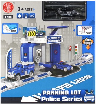 Parking Policja metalowe plus akcesoria MEGA CREATIVE