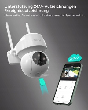 НАРУЖНАЯ КОММУТАЦИОННАЯ КАМЕРА WIFI 3MPx 2304x1296P FULL HD 24/7×3 запись