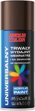 Farba w sprayu brązowy połysk akrylowa uniwersalna 400ml RAL 8011 Arqus