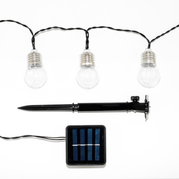 СОЛНЕЧНЫЕ САДОВЫЕ ЛАМПЫ GIRLANDA 20LED - 5,8 м