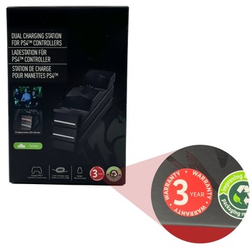 PS4 Paga Charger Black Led Micro USB LED