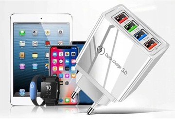 БЫСТРАЯ ЗАРЯДКА 3.0 БЫСТРОЕ СЕТЕВОЕ ЗАРЯДНОЕ УСТРОЙСТВО 4x USB