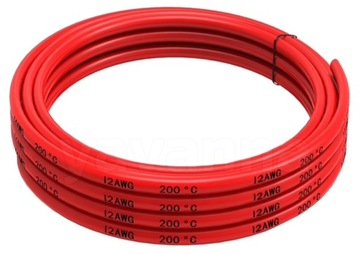 Силиконовый провод 12 AWG красный 1 метр