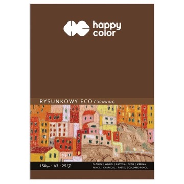 Blok rysunkowy ECO HAPPY COLOR A4 150g 25 arkuszy GRUBY PAPIER