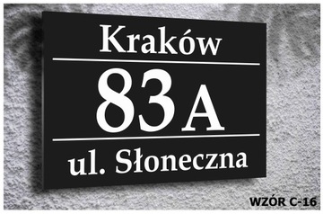 Tabliczka Tablica ADRESOWA ALUMINIUM Nr DOMU 20x30