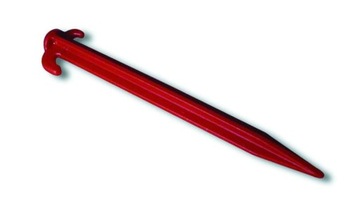 ŚLEDŹ PLASTIKOWY DO NAMIOTU 20 CM 10 SZT. CZERWONY