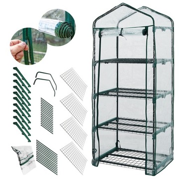НЕО БАЛКОННАЯ ТЕПЛИЦА 4 УРОВНЯ 69x49x160см ТУННЕЛЬ ИЗ ФОЛЬГИ РАСТЕНИЯ ЦВЕТЫ