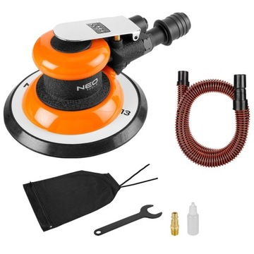 SZLIFIERKA MIMOŚRODOWA PNEUMATYCZNA 150MM, ODSYSANIE PYŁU