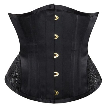 Wyszczuplający pas Gorset czarny wiązany UNDERBUST