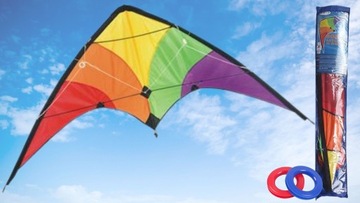 СПОРТИВНЫЙ АКРОБАТИЧЕСКИЙ ЗМЕЙ, 2 ЛИНИИ, 120X60 СМ, ОТПУСКАТЕЛЬ ПТИЦ-БАБОЧЕК